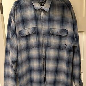 Patagonia Gray-Blue Plaid Button-Up Shirt